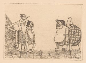 Wajangpoppen tekijältä Raden Katamsi (signed by artist)