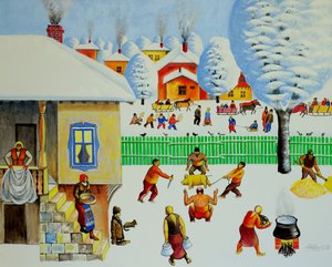 Joulukuusella, 2006 (öljy kankaalle)