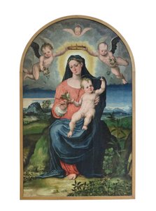 Madonna lapsen kanssa, ennen vuotta 1543 (öljy paneelille) tekijältä Raffaellino di Michelangelo (16th century)