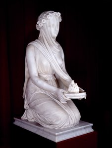 Vestal-neitsyen patsas (marmori) tekijältä Raffaello Monti