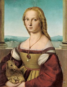 Nuoren naisen muotokuva yksisarvisen kanssa, 1505-1506 tekijältä Raffaello Sanzio Raphael