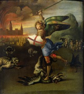St. Michael, n. 1503-05 (katso myös 15971) tekijältä Raffaello Sanzio Raphael