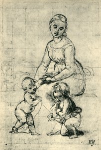 Madonna, Kristuslapsi ja Pyhä Johannes, 1507, 1943. tekijältä Raffaello Sanzio Raphael