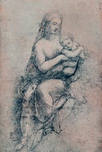 Neitsyt ja lapsi, tutkimus Madonna di Folignolle, n. 1511. 1903 tekijältä Raffaello Sanzio Raphael