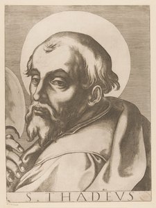 Heilige Judas Taddeus St. Thaddeus (otsikko esineessä) Christ, Mary en de twaalf apostelen (sarjan nimi) The Sacred Apostol College (sarjan nimi)