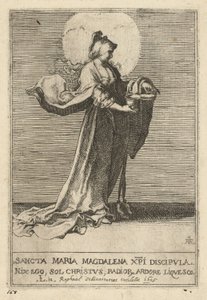 Pyhä Maria Magdaleena tekijältä Raffaello Schiaminossi, after Lucas van Leyden