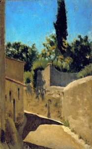 Tie auringon vaikutuksesta. Firenzen ympäristö, noin 1861-62 (öljy kartongille).