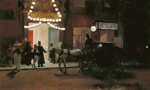 Naamiapallon jättäminen - Madrazo y Garreta, Raimundo de (1841-1920) - noin 1885 - Öljy puulle - 49x80,5 - Museo Carmen Thyssen, Málaga tekijältä Raimundo de Madrazo y Garreta