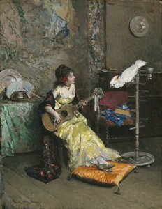 Nainen papukaijan kanssa, n. 1872