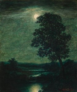 Kuunvalo 1883 (Öljy kankaalle) tekijältä Ralph Albert Blakelock