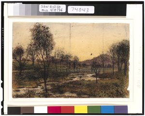 Puut, kukkulat ja puro, 1901-15 tekijältä Ralph Albert Blakelock