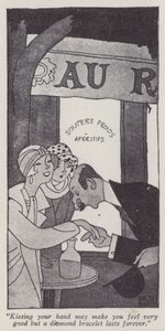 Kuvitus Gentlemen Prefer Blondes, Anita Loos (litho) tekijältä Ralph Barton