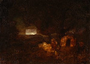 The Canoe Builders, vuoden 1879 jälkeen. tekijältä Ralph Albert Blakelock