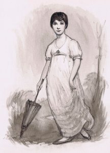Nuori Jane Austen (lyijykynä ja akvarelli) tekijältä Ralph Bruce