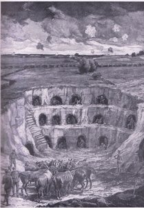 Nykyaikaiset luolan asukit, Waverley Book Co Limitedin julkaisemasta History of the Great War Vol. 3:sta, n. 1920. tekijältä Ralph Cleaver