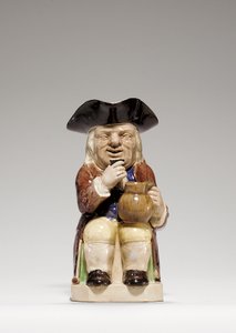 Staffordshire-kermaastiat Toby-kannu, n. 1785 tekijältä Ralph Junior Wood