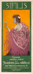 Syfilis (juliste) - Ramon Casasin (1866-1932) työ - 1900 - Värilitografia - 80x34,3 - Katalonian kansallinen taidemuseo, Barcelona tekijältä Ramón Casas