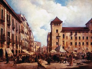 “Vanha kävelymatka Barcelonassa”