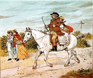Maanviljelijä meni ravitsemaan harmaata tammaaan tekijältä Randolph Caldecott