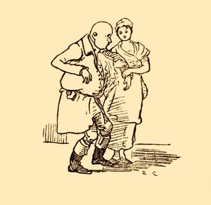 John Gilpin saapuu hattuttomana ja heiluttomana jälleen kerran, 1878, c1918. tekijältä Randolph Caldecott