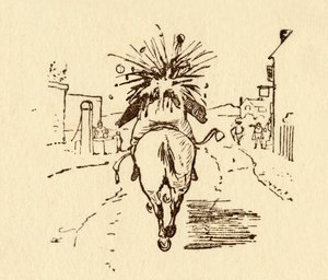 John Gilpinsin viinipullot räjähtävät, 1878, c1918. tekijältä Randolph Caldecott
