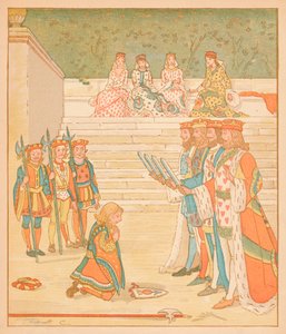 Sydämien Roisto toi takaisin nuo tortut ja vannoi, ettei hän enää varasta, 1880. tekijältä Randolph Caldecott