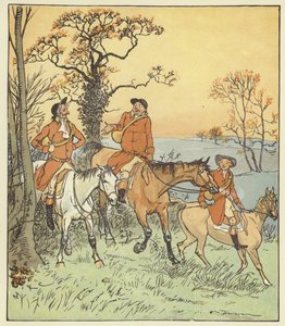 Kolme iloista metsästäjää tekijältä Randolph Caldecott