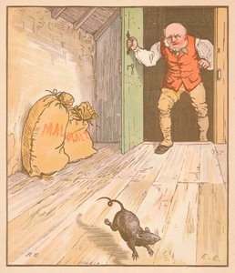 Rotta söi maltaita..., c1878. tekijältä Randolph Caldecott