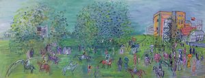 Ascot, noin 1930 (öljy kankaalle). tekijältä Raoul Dufy