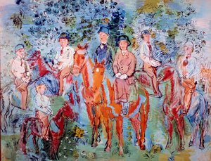 Ratsumiehet metsässä tekijältä Raoul Dufy