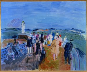 Jetee de Honfleur (öljyä kankaalle) tekijältä Raoul Dufy