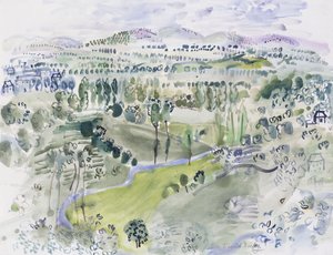 Auvergnen maisema tekijältä Raoul Dufy
