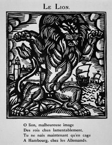 Leijona - teoksessa "Le Bestiaire ou cortège d