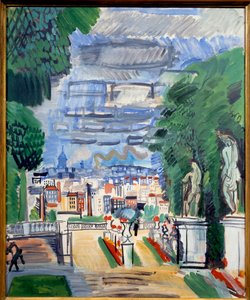 Le parc de Saint Cloud, 20. vuosisata (öljy kankaalle) tekijältä Raoul Dufy
