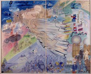 Raoul Dufyn (1877-1953) maalaus "La Fee Electricite". tekijältä Raoul Dufy