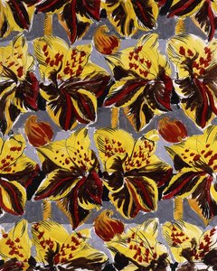 Punaiset ja keltaiset kukat; Fleurs Rouges et Jaunes (punaiset ja keltaiset kukat) tekijältä Raoul Dufy