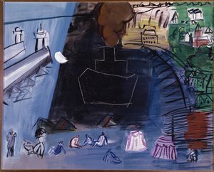 Musta rahti (öljy kankaalle, 20. vuosisata) tekijältä Raoul Dufy