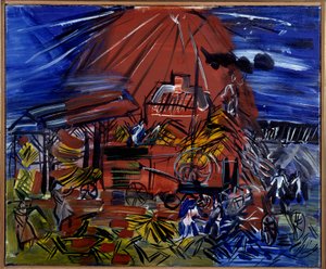 Punaisen ja sinisen depiquage, 20. vuosisata (öljy kankaalle) tekijältä Raoul Dufy