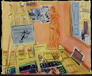 Ateljee, noin 1942 (öljy kankaalle). tekijältä Raoul Dufy