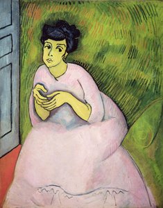 Nainen vaaleanpunaisessa tekijältä Raoul Dufy