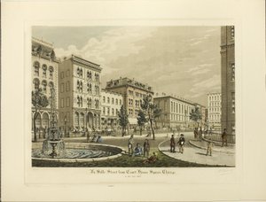 La Salle Street Chicagon Court House Squarelta vuonna 1865