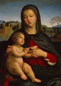 Madonna ja lapsi kirjan kanssa, noin 1502-03 (öljy paneelille).