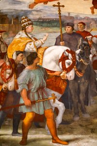 Pyhän Leo Suuren ja Attilan tapaaminen. 1511-1514 (fresko) tekijältä Raphael