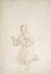 Nuorten polvistuva figuuri, n. 1503 (hopeakärki valkoisella valmisteella) tekijältä Raphael