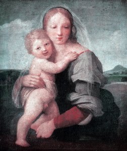 Madonna ja lapsi (tornin Madonne) 1509-1511 (öljy kankaalle) tekijältä Raphael