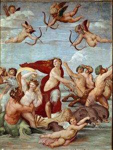 Rafaelin Galatee-fresco (Raffaello Sanzio 1483-1520). 1511 (tuore) tekijältä Raphael
