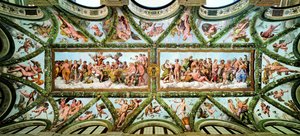 Amorin ja psyyken loggia, Villa Farnesina, 1517-1518. tekijältä Raphael