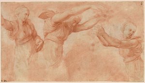 Tutkimus jumalille, jotka juhlivat Psychen ja Cupidon häitä, 1518-1519. tekijältä Raphael