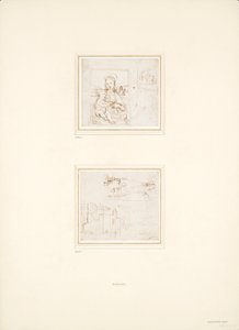 Kaksi erillistä maisemaluonnosta, 1500-1504 tekijältä Raphael