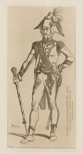 Konsulikaartin chasseurs a pied -joukkojen rumpumajuri, 1802-04. tekijältä Raphael Jacquemin